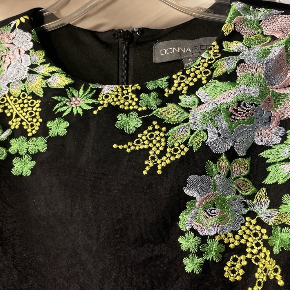 Donna Ricco Embroidered Dress - 8 - Picture 4 of 12